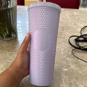 Purple/white studded venti starbucks tumbler